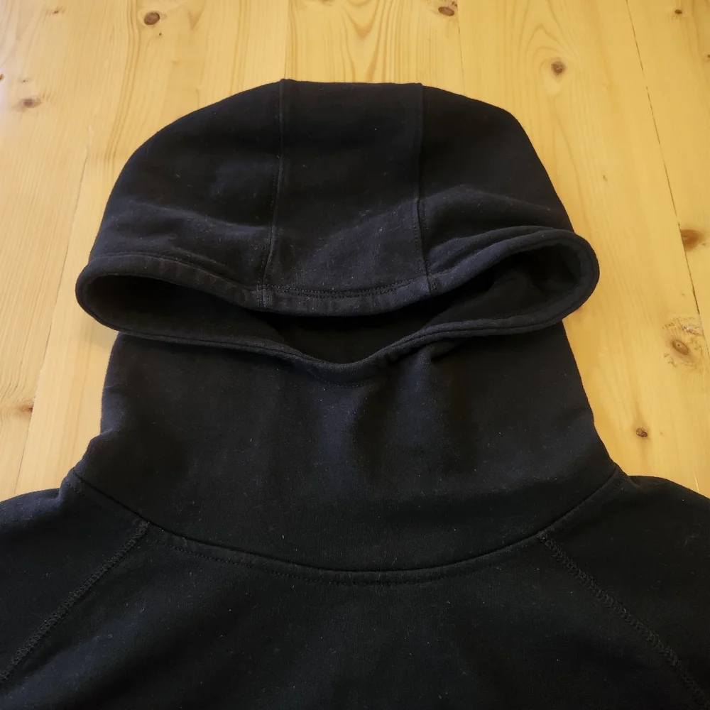 POLO Ralph Lauren Men's Tube Neck Pullover Hoodie Sweatshirt Black White Pony L